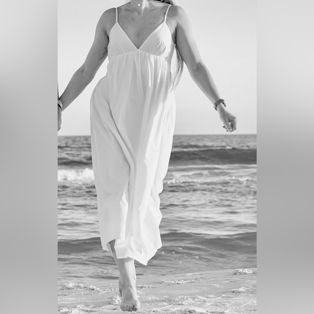 Commense White Chemise Slip Dress